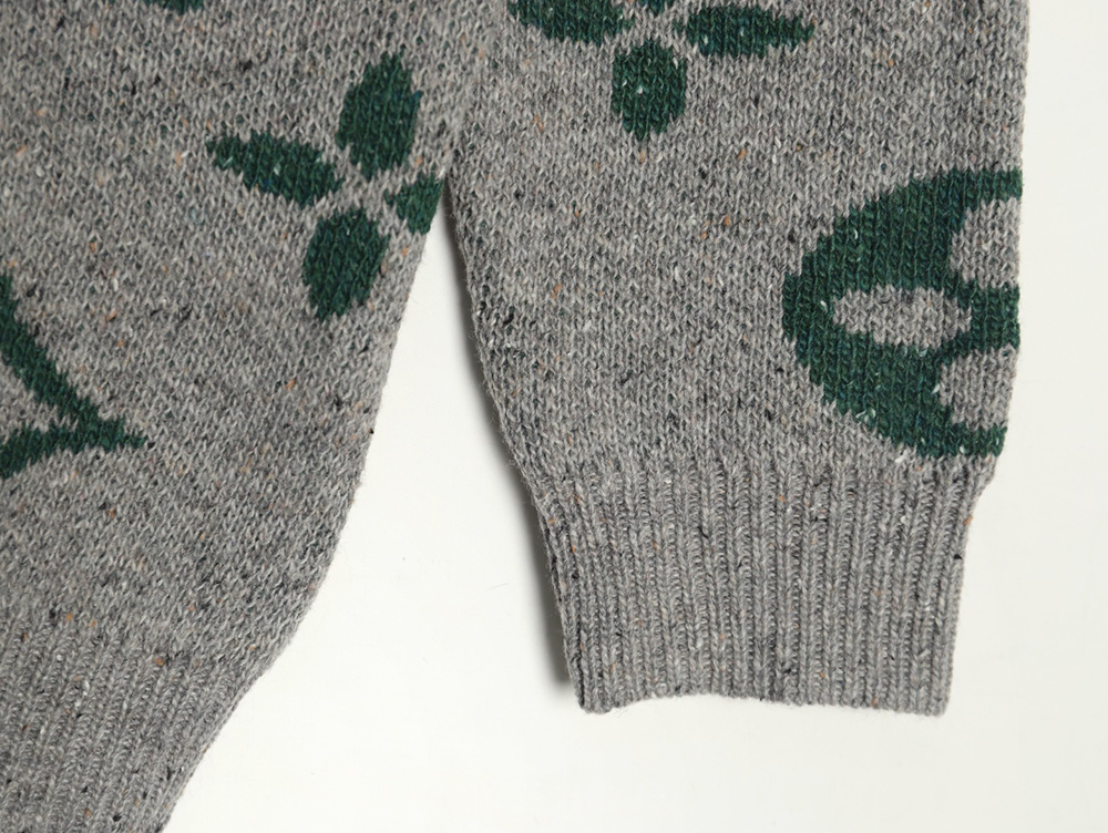 Louis Vuitton all over logo jacquard crewneck sweater TSK1