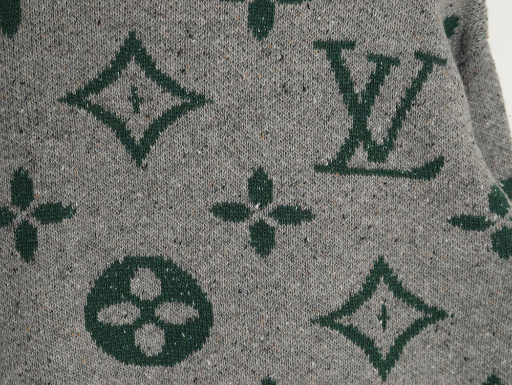 Louis Vuitton all over logo jacquard crewneck sweater TSK1