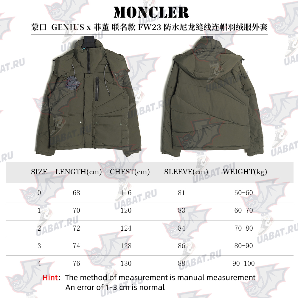 Moncler & Pharrell joint waterproof nylon hooded down jacket TSK1