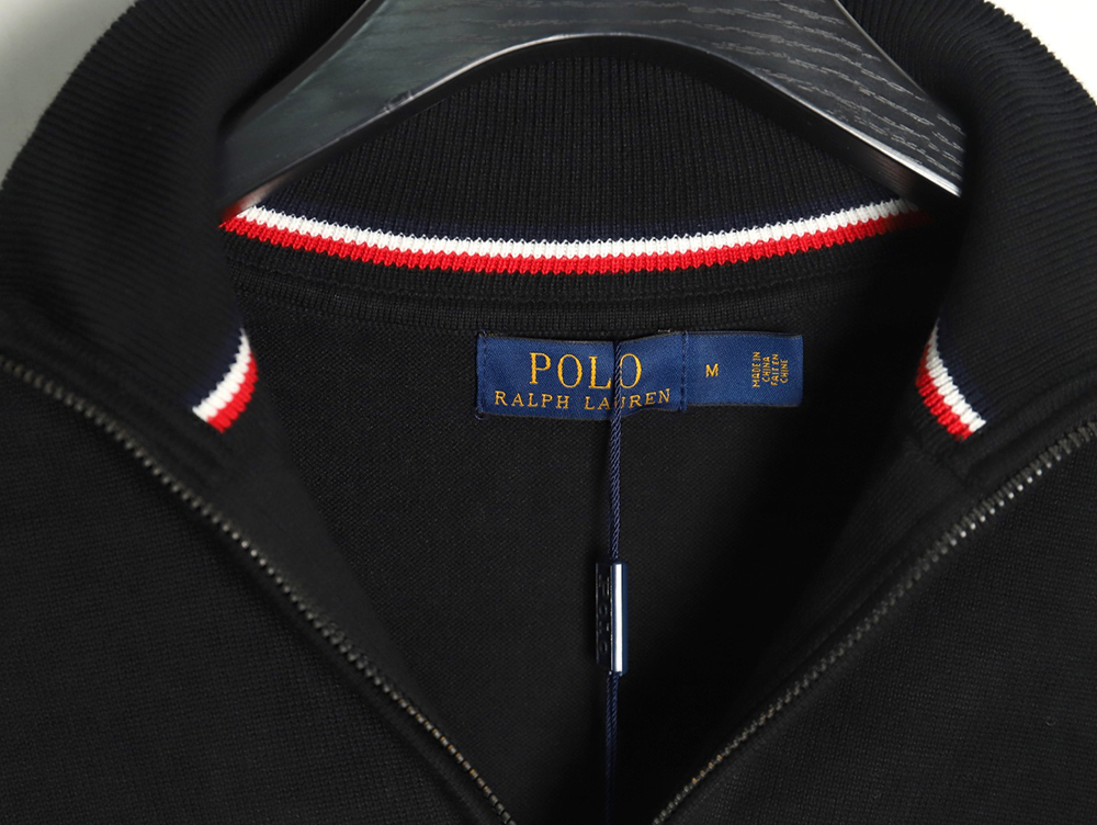 Ralph Lauren classic warhorse logo embroidery half-zip knitted sweater TSK1