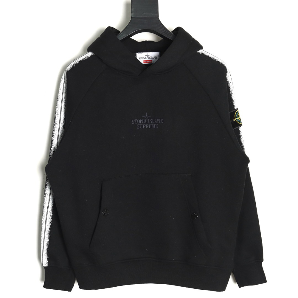 Supreme Week12 & Stone Island Joint Hooded Fleece Sweatshirt