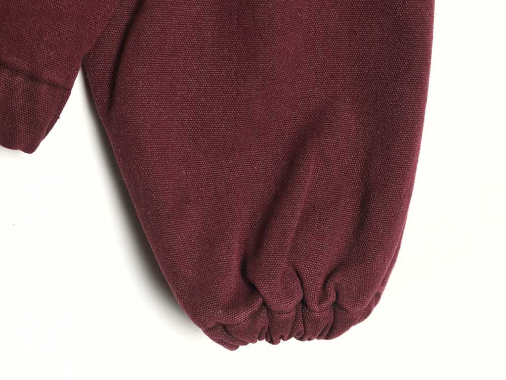 Stussy distressed letters embroidery black 8 hooded cotton coat