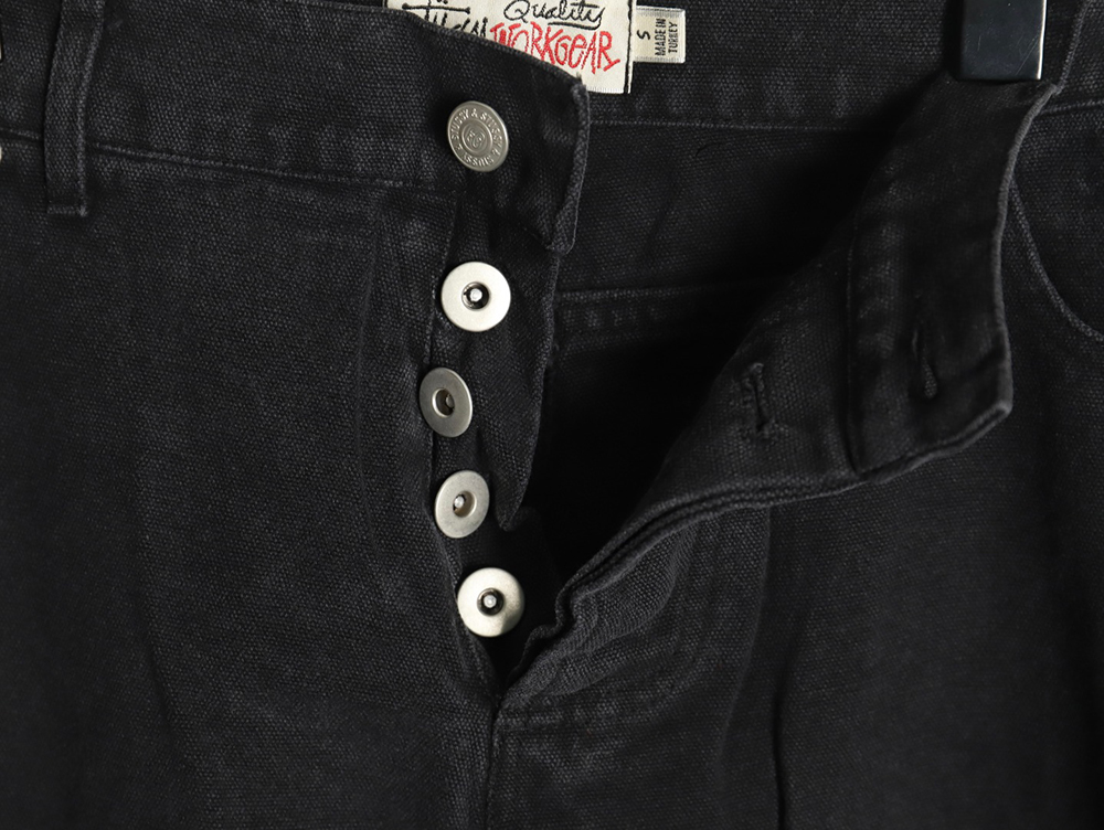 Stussy Black Eight Embroidered Washed Jeans TSK1