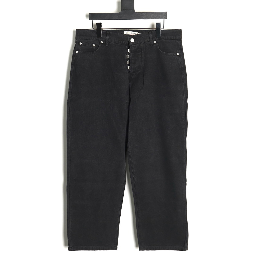 Stussy Black Eight Embroidered Washed Jeans TSK1