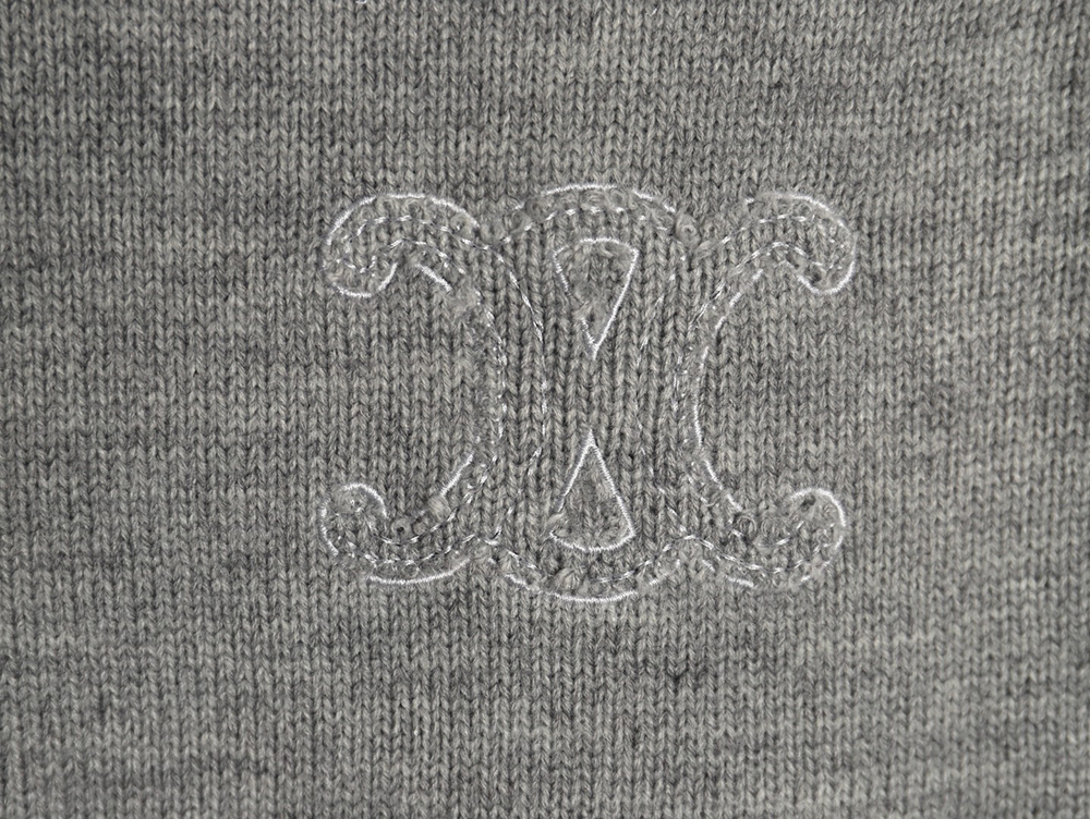 Celine embroidered logo crew neck sweater