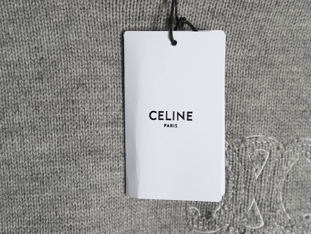 Celine embroidered logo crew neck sweater