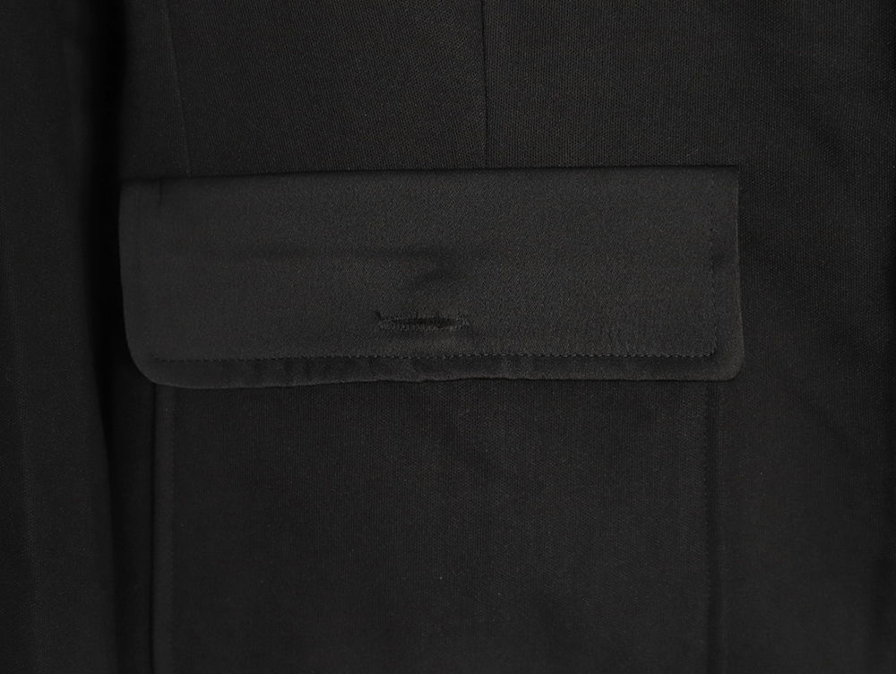 Gucci Solid Satin Wool Jacket Suit