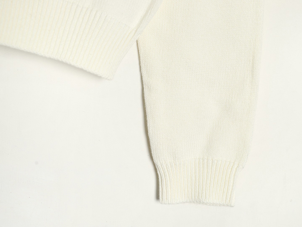 Gucci Double G embroidered lapel half-breasted wool knit sweater