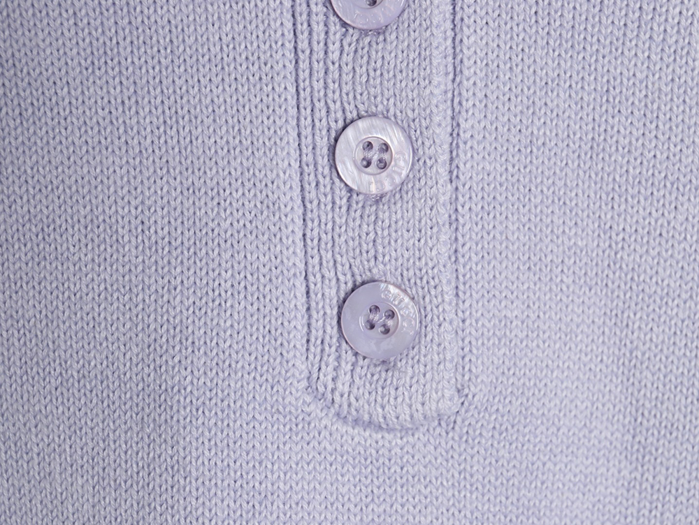 Gucci Double G embroidered lapel half-breasted wool knit sweater TSK1