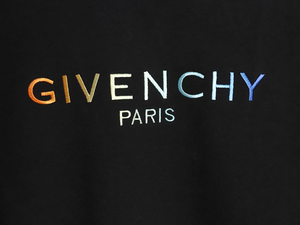 Givenchy rainbow gradient embroidered crewneck sweatshirt