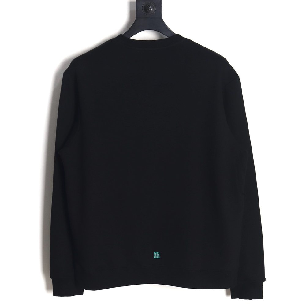 Givenchy rainbow gradient embroidered crewneck sweatshirt