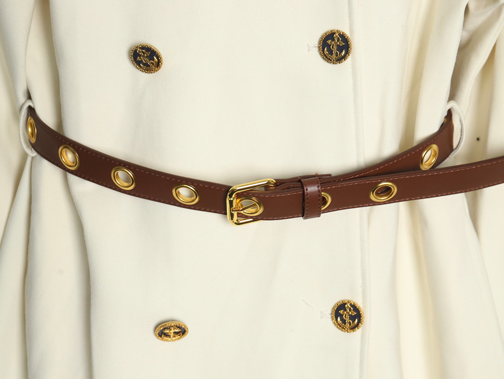 Louis Vuitton wool belt long trench coat
