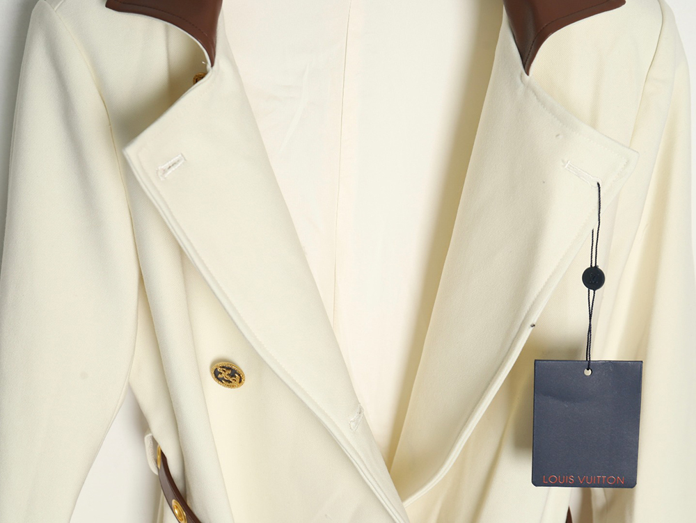 Louis Vuitton wool belt long trench coat