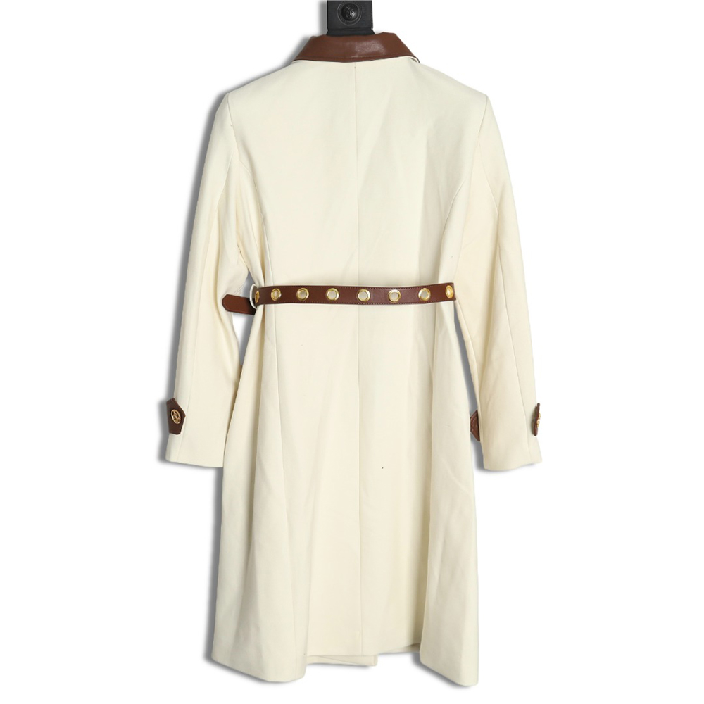 Louis Vuitton wool belt long trench coat