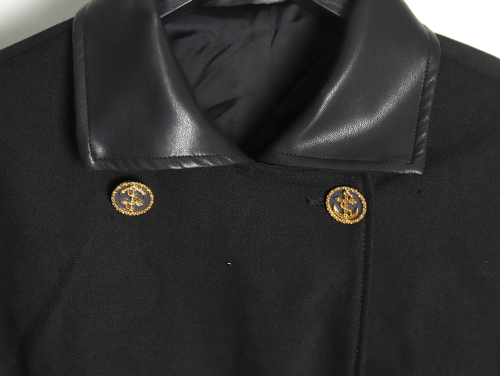 Louis Vuitton wool belt long trench coat TSK1
