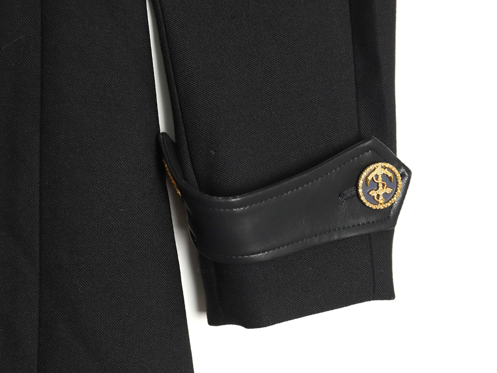 Louis Vuitton wool belt long trench coat TSK1