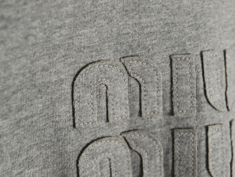 Miu Miu Embroidered Cotton Long Sleeve T-Shirt TSK1