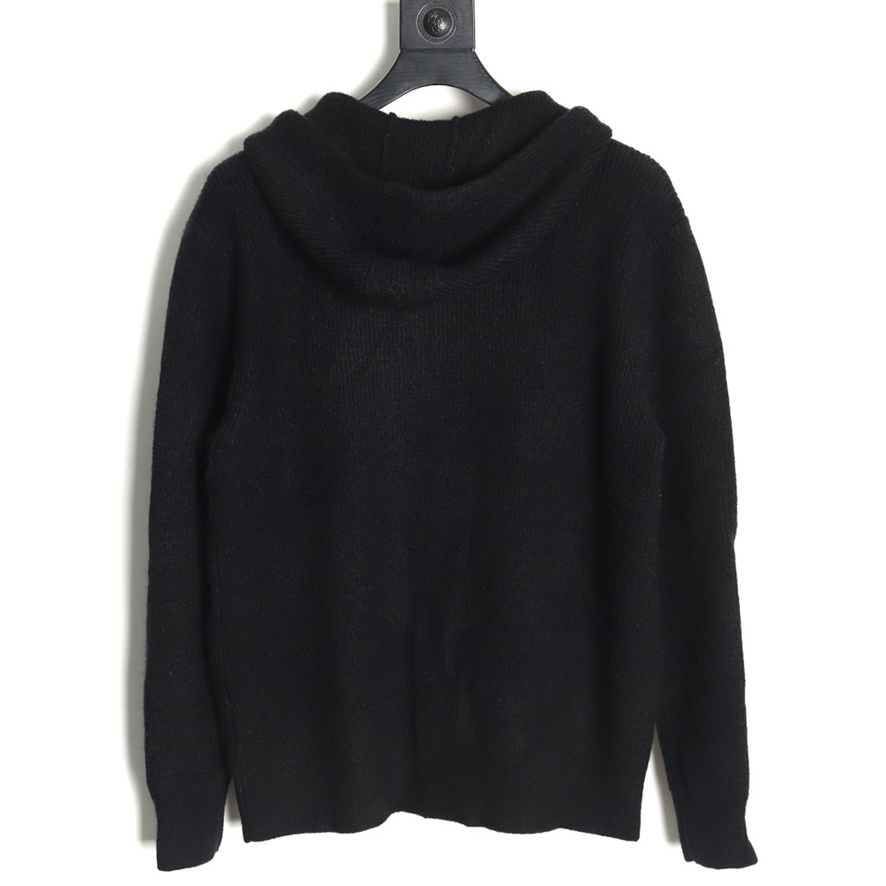 Miu Miu logo embroidered zip-up hooded sweater TSK1