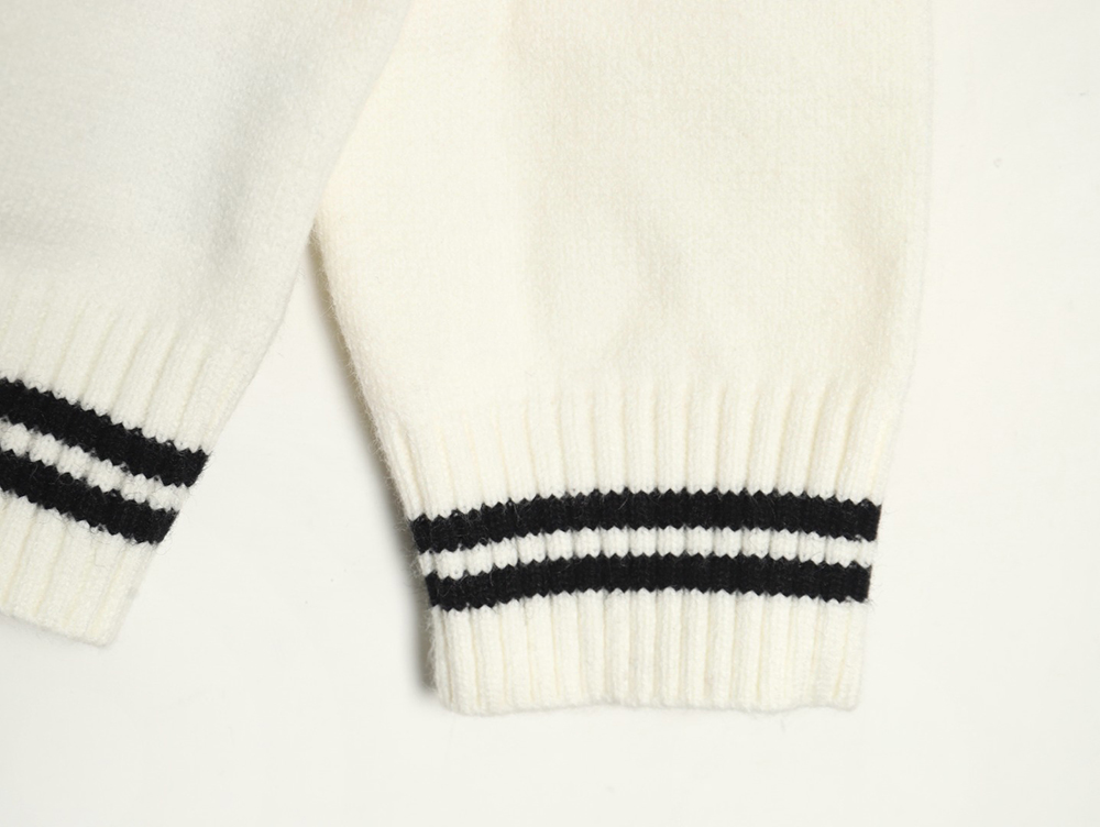 Prada Embroidered Preppy Cardigan Sweater