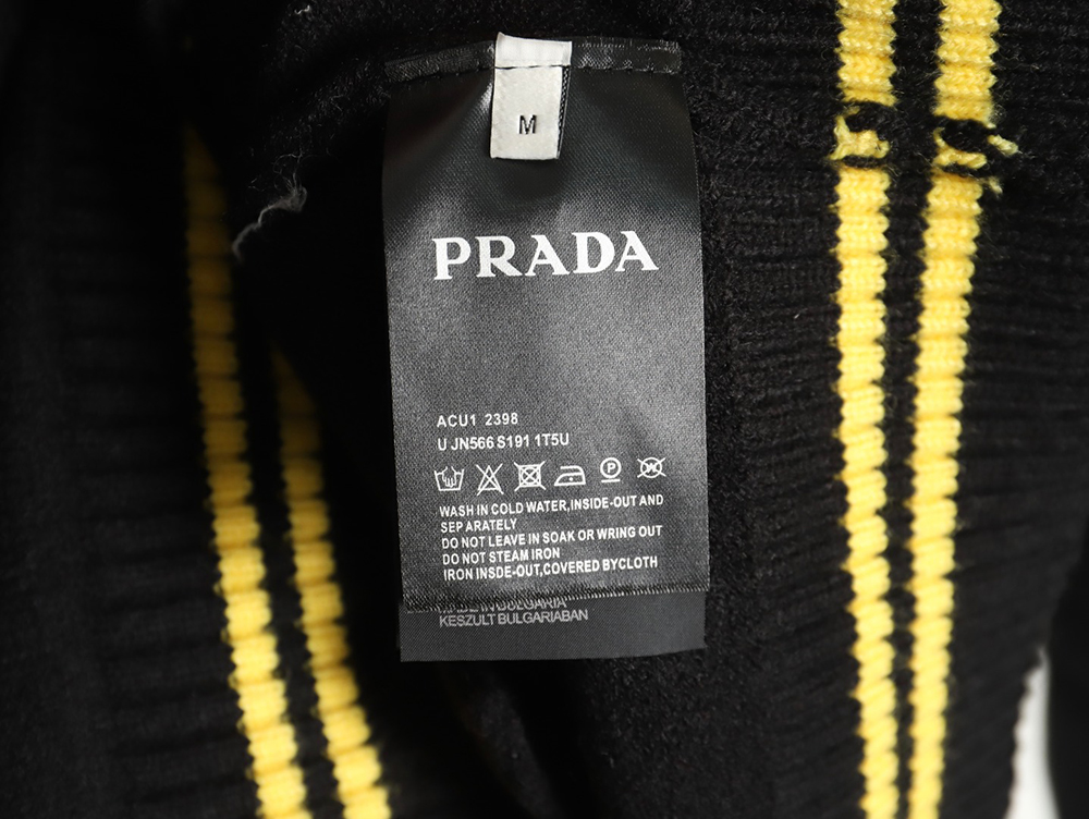 Prada Embroidered Preppy Cardigan Sweater TSK1