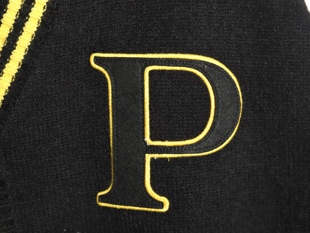 Prada Embroidered Preppy Cardigan Sweater TSK1