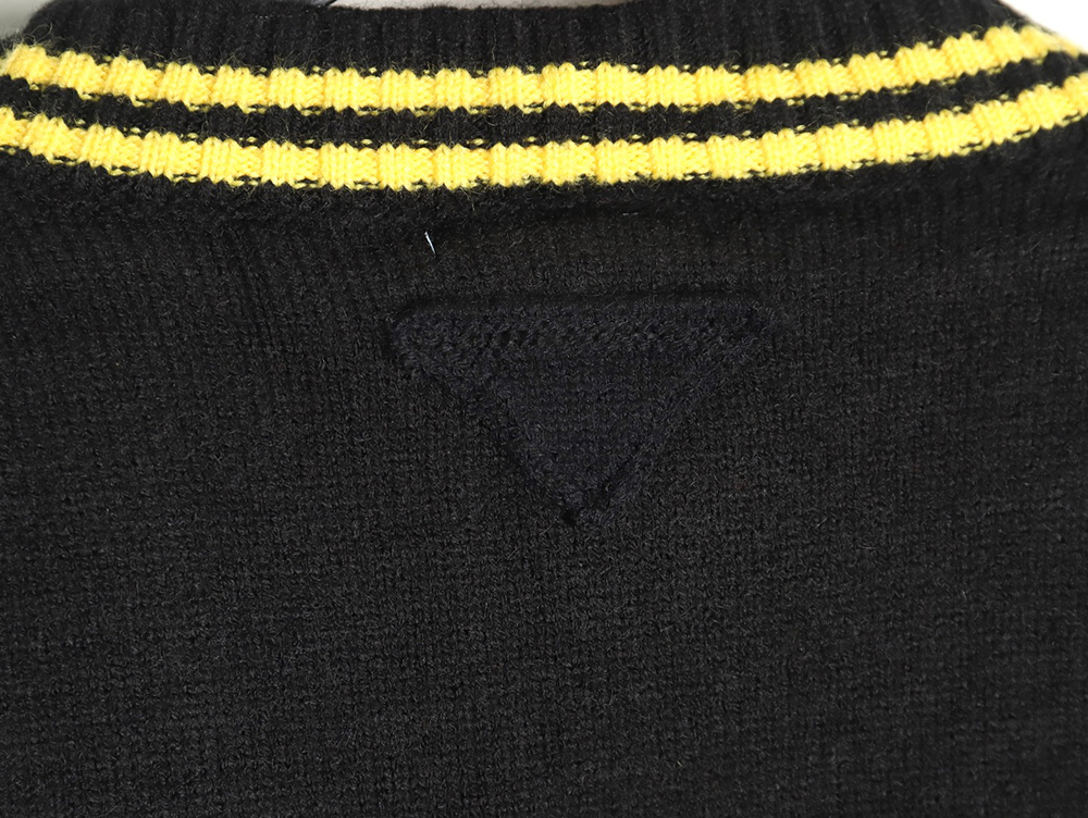 Prada Embroidered Preppy Cardigan Sweater TSK1
