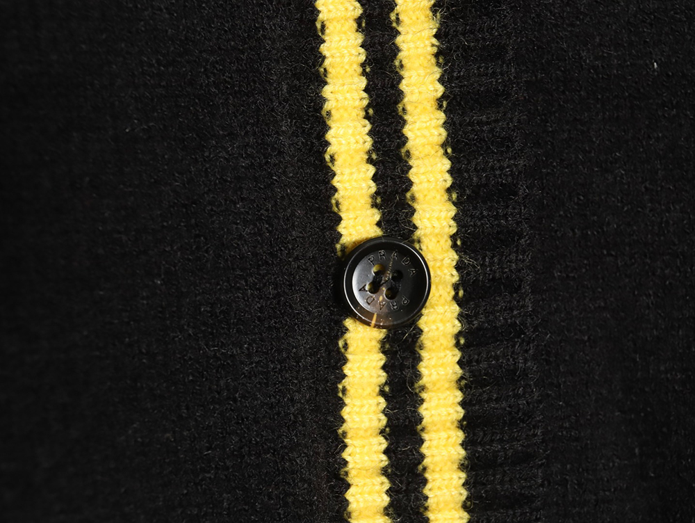 Prada Embroidered Preppy Cardigan Sweater TSK1