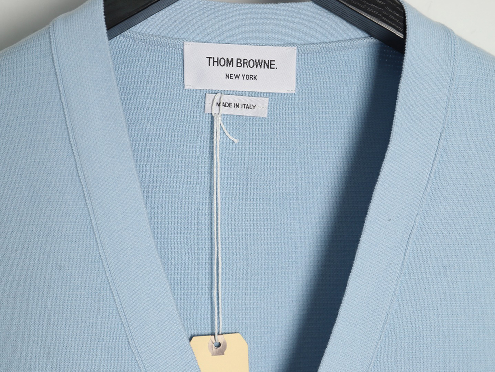 Thom Browne Double Sleeves Web Armband Cardigan Sweater