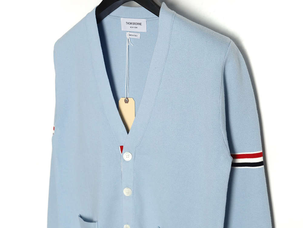 Thom Browne Double Sleeves Web Armband Cardigan Sweater