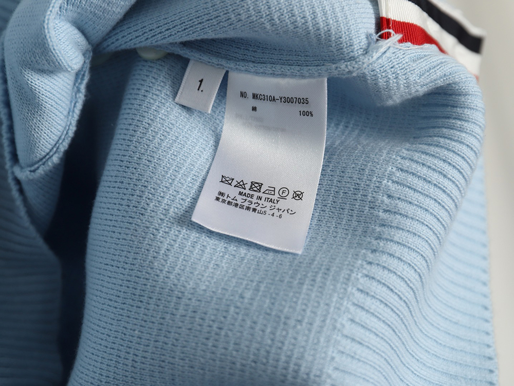 Thom Browne Double Sleeves Web Armband Cardigan Sweater