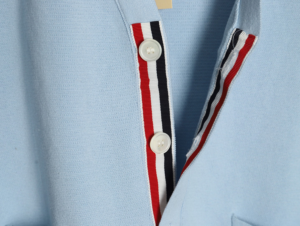 Thom Browne Double Sleeves Web Armband Cardigan Sweater