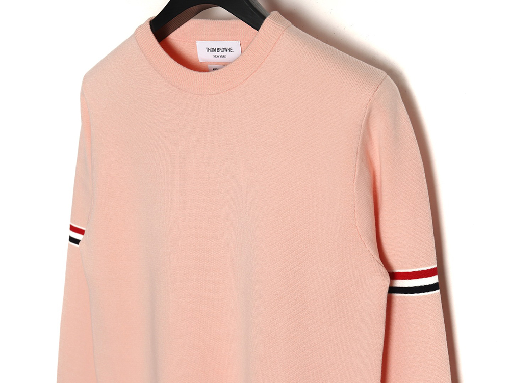 Thom Browne Double Sleeve Web Band Crew Neck Sweater