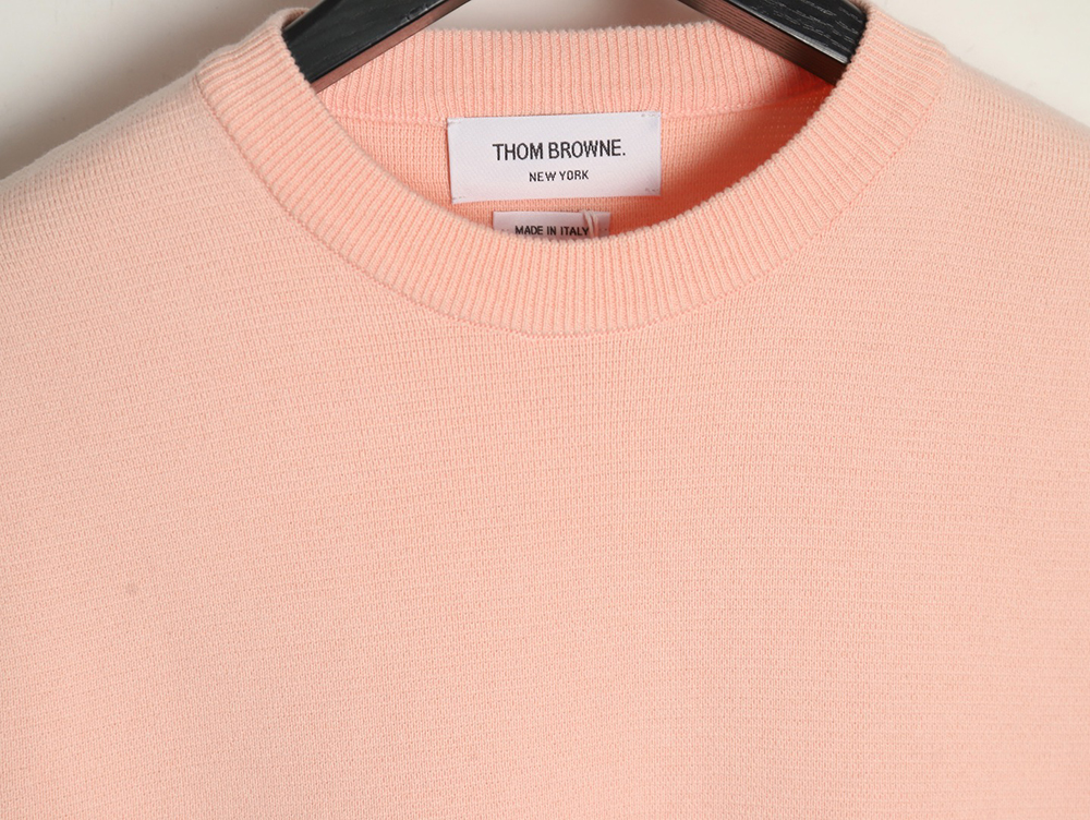 Thom Browne Double Sleeve Web Band Crew Neck Sweater