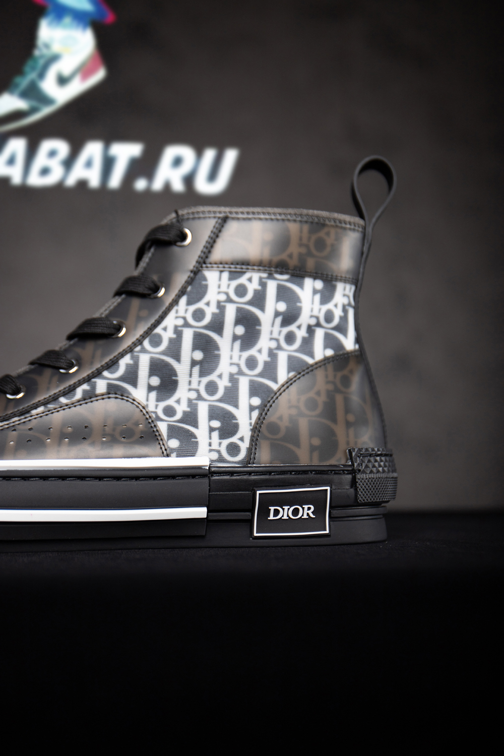 Dior B23 High Top Canvas Oblique Black