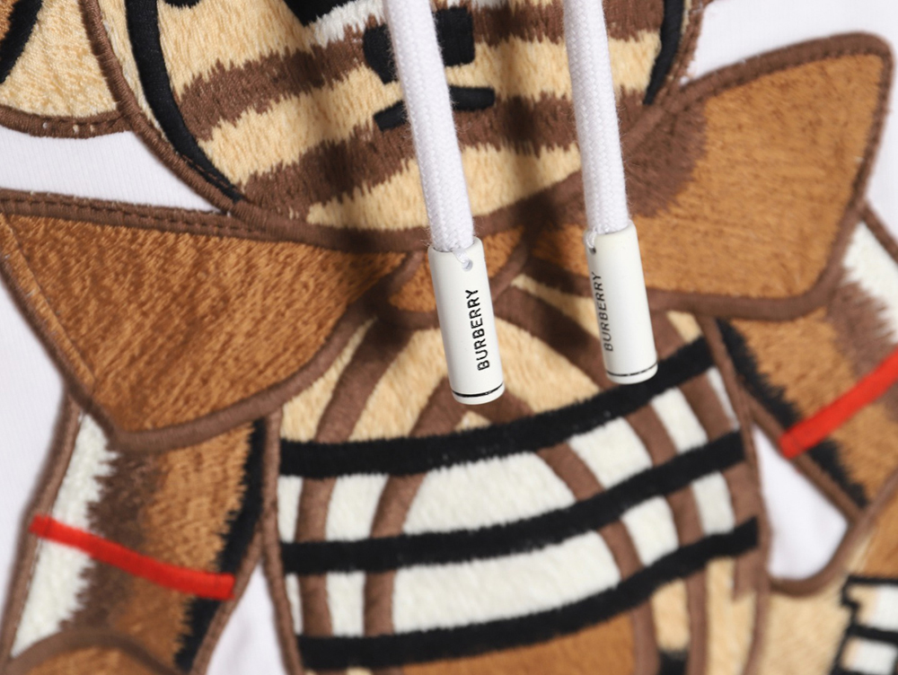 Burberry embroidered teddy bear hooded sweatshirt