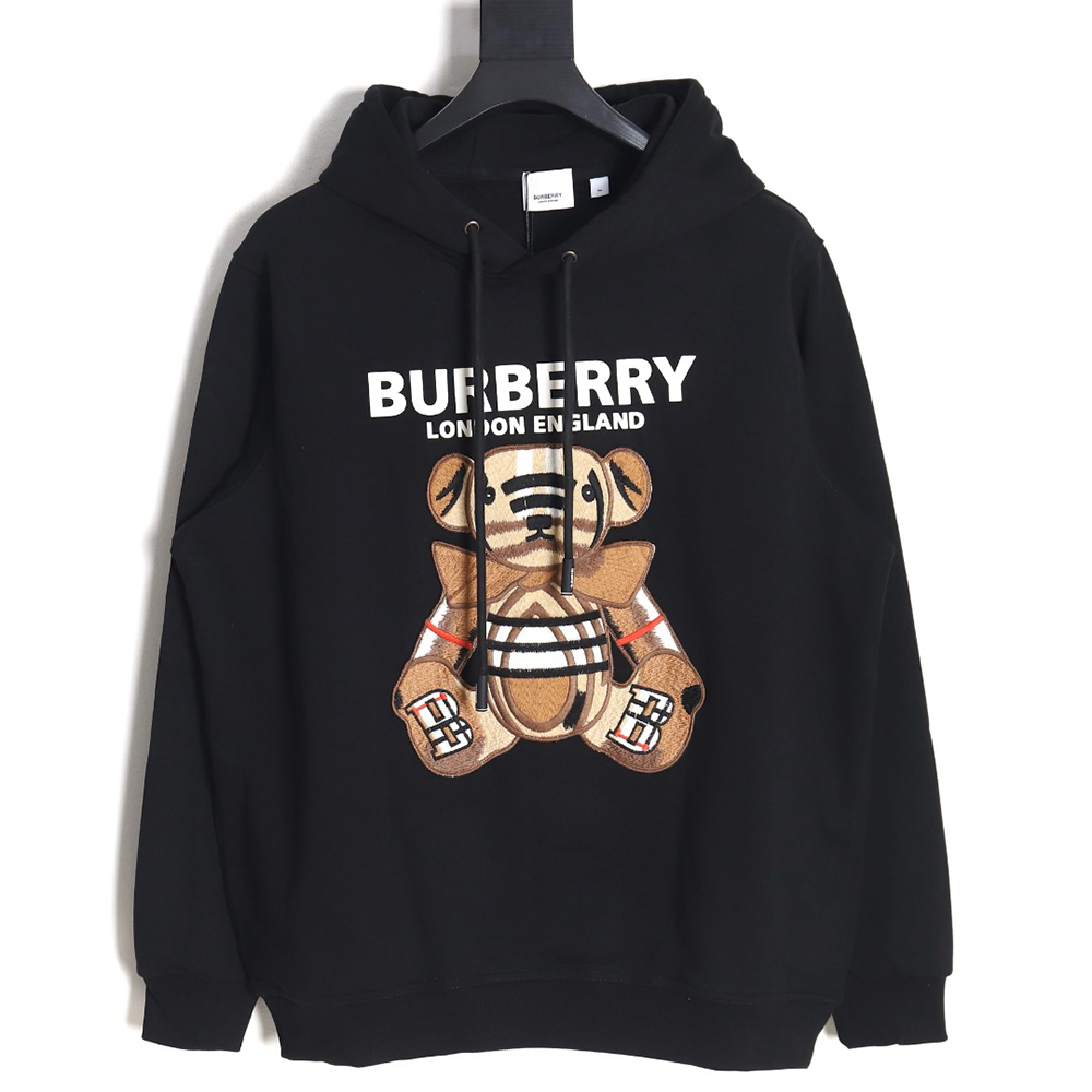 Burberry embroidered teddy bear hooded sweatshirt TSK1