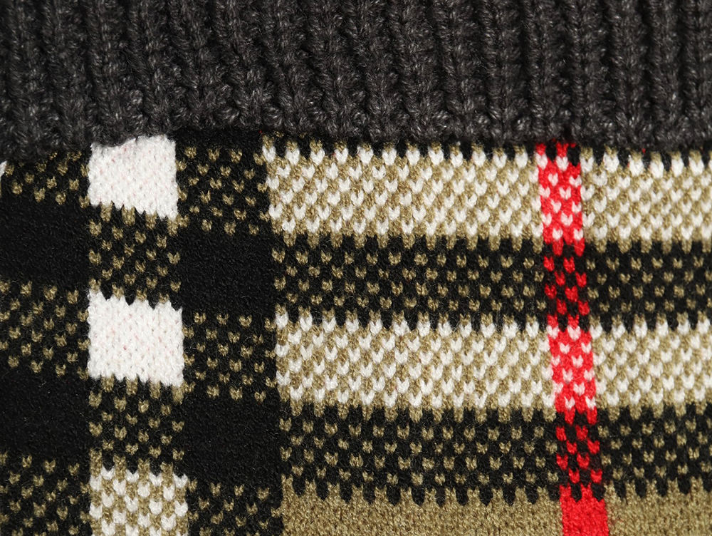 Burberry Vintage color block logo intarsia knit sweater