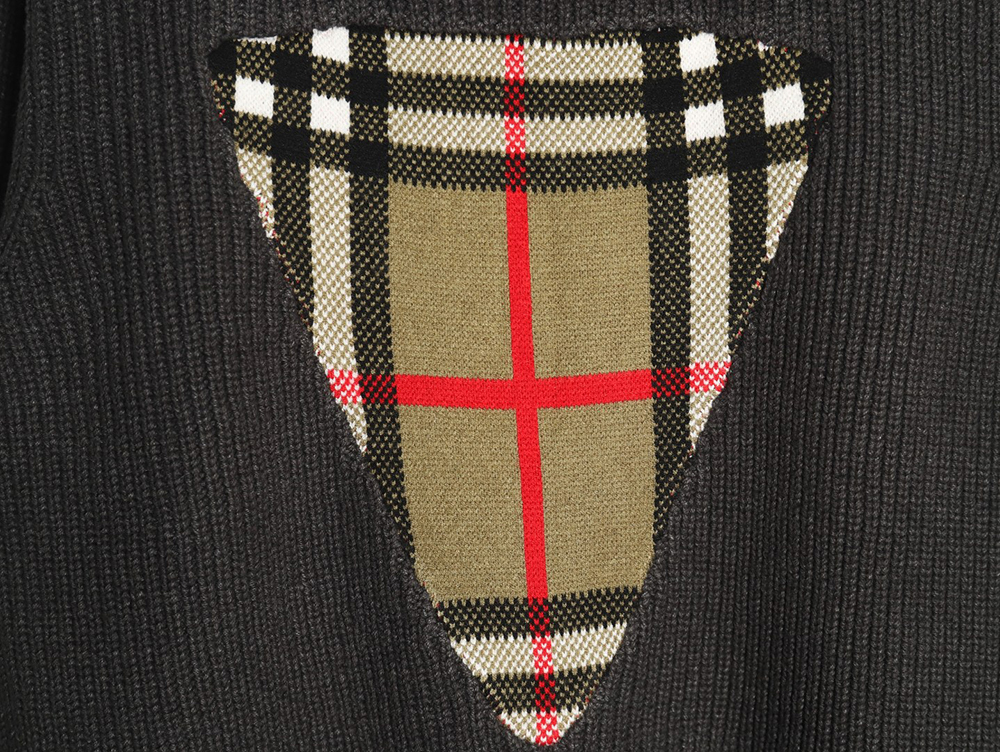 Burberry Vintage color block logo intarsia knit sweater