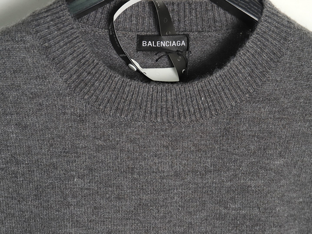 Balenciaga Double B embroidered knitted crewneck sweater