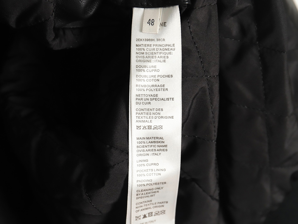 Celine paneled cotton leather jacket