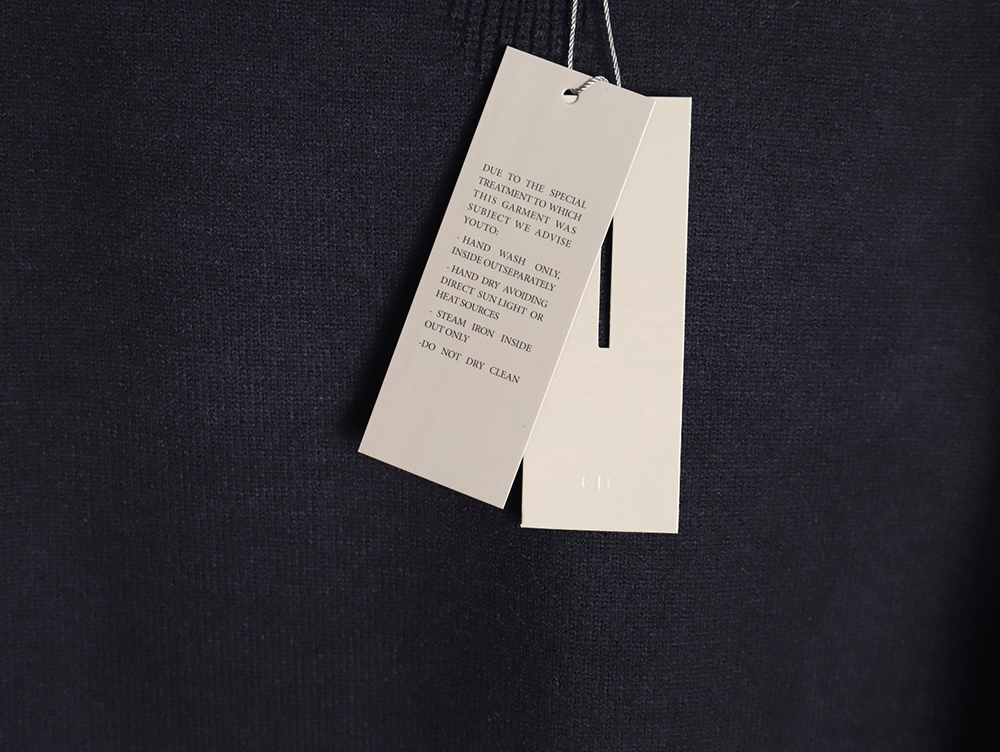 Dior side letter LOGO webbing crew neck sweater