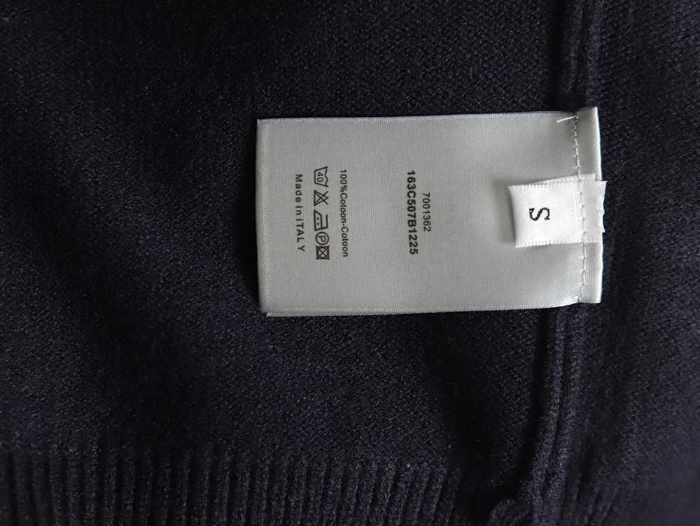 Dior side letter LOGO webbing crew neck sweater