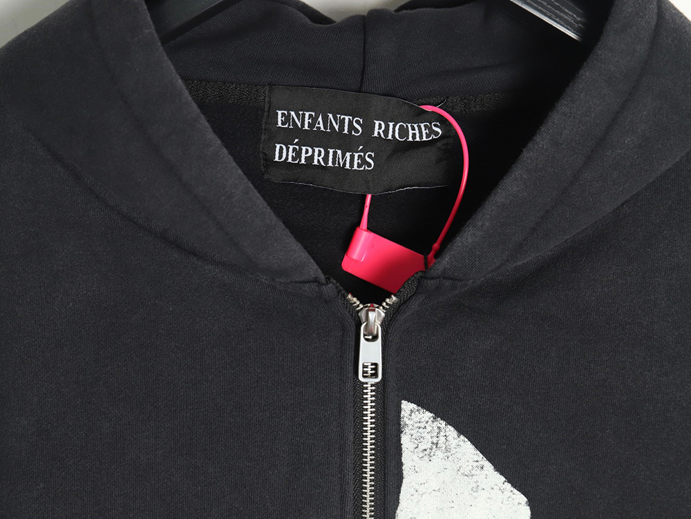 ENFANTS RICHES DéPRIMéS patchwork printed zip-up cardigan Sweatshirt