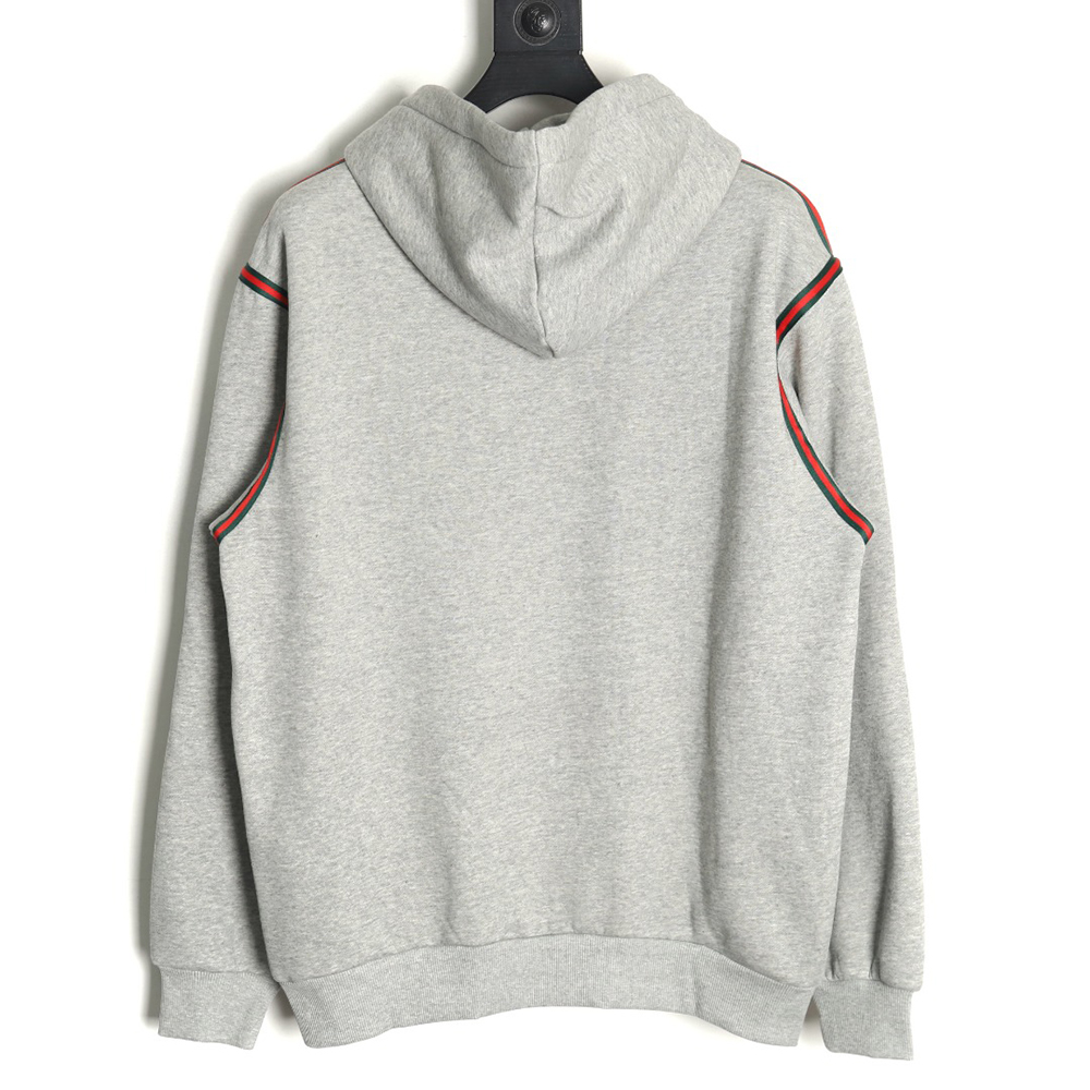 Gucci Grey Web Hooded Sweatshirt
