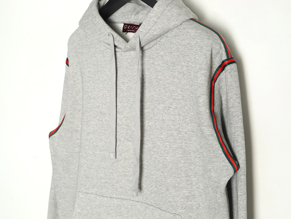 Gucci Grey Web Hooded Sweatshirt