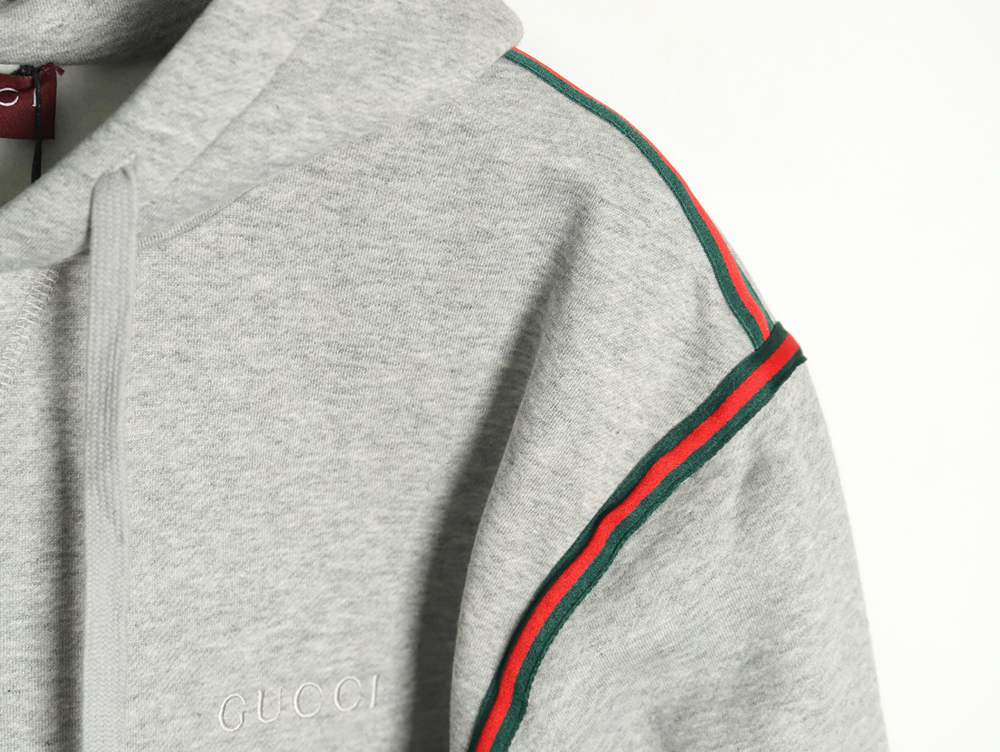 Gucci Grey Web Hooded Sweatshirt