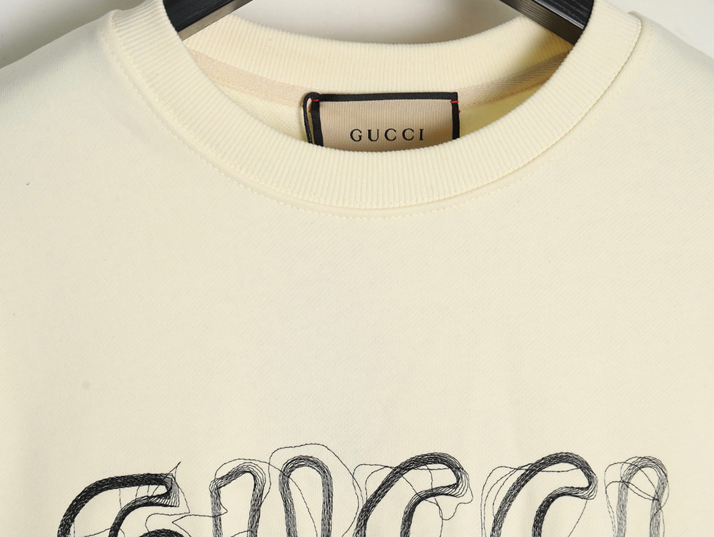 Gucci embroidered Double G letter logo crew neck sweatshirt