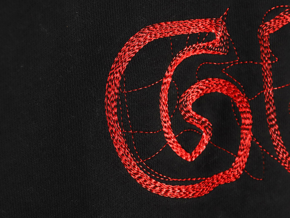 Gucci embroidered Double G letter logo crew neck sweatshirt TSK1