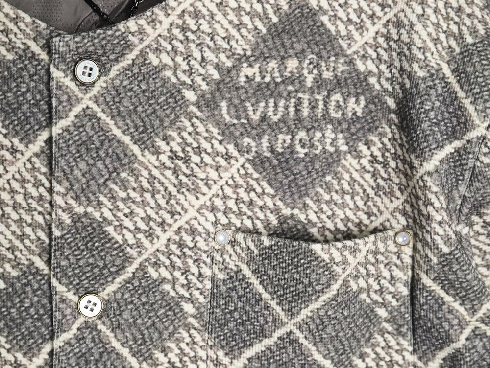 Louis Vuitton rhombus collarless jacket