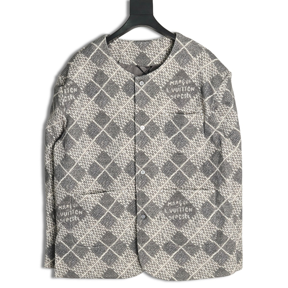 Louis Vuitton rhombus collarless jacket